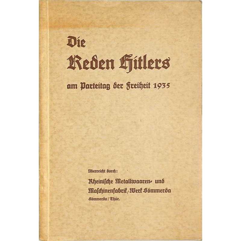 ABAO Histoire [Hitler] Die Reden Hitlers am Parteitag Freiheit 1935.