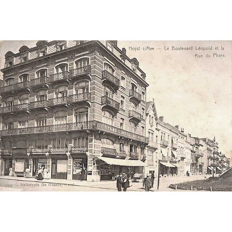 ABAO Flandre occidentale Knokke-Heist - Heyst sur Mer. Le Boulevard Léopold et la Rue du Phare.