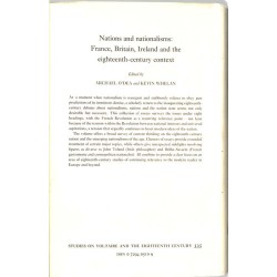 ABAO Histoire O'Dea & Whelan - Nations and nationalisms : France, Britain, Ireland and the eighteenth-century context.