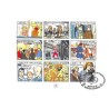 ABAO Bandes dessinées 9 timbres pour le 9e art. HOMMAGE. CBBD et La Poste. TL 2500 ex.