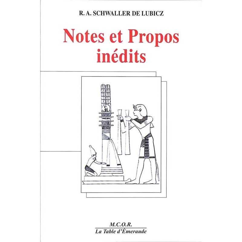 ABAO Essais [Philosophie] Schwaller de Lubicz - Notes et propos inédits.