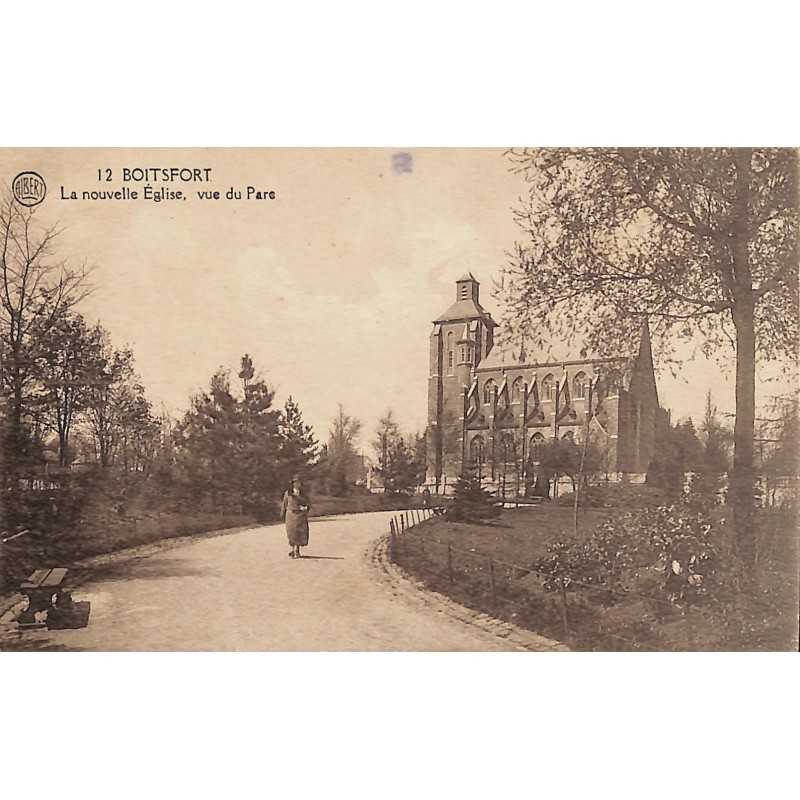 ABAO Bruxelles Watermael-Boitsfort - La nouvelle Eglise, vue du Parc.