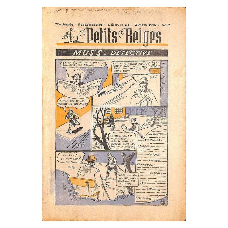 ABAO Bandes dessinées Petits Belges 27e année n°09 - 03/03/1946
