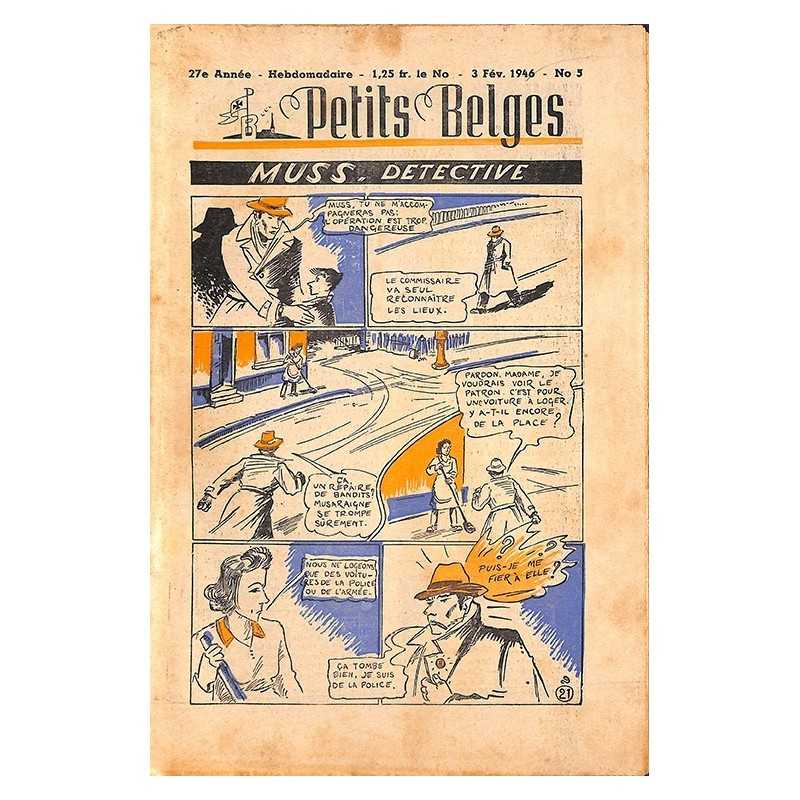 ABAO Bandes dessinées Petits Belges 27e année n°05 - 03/02/1946