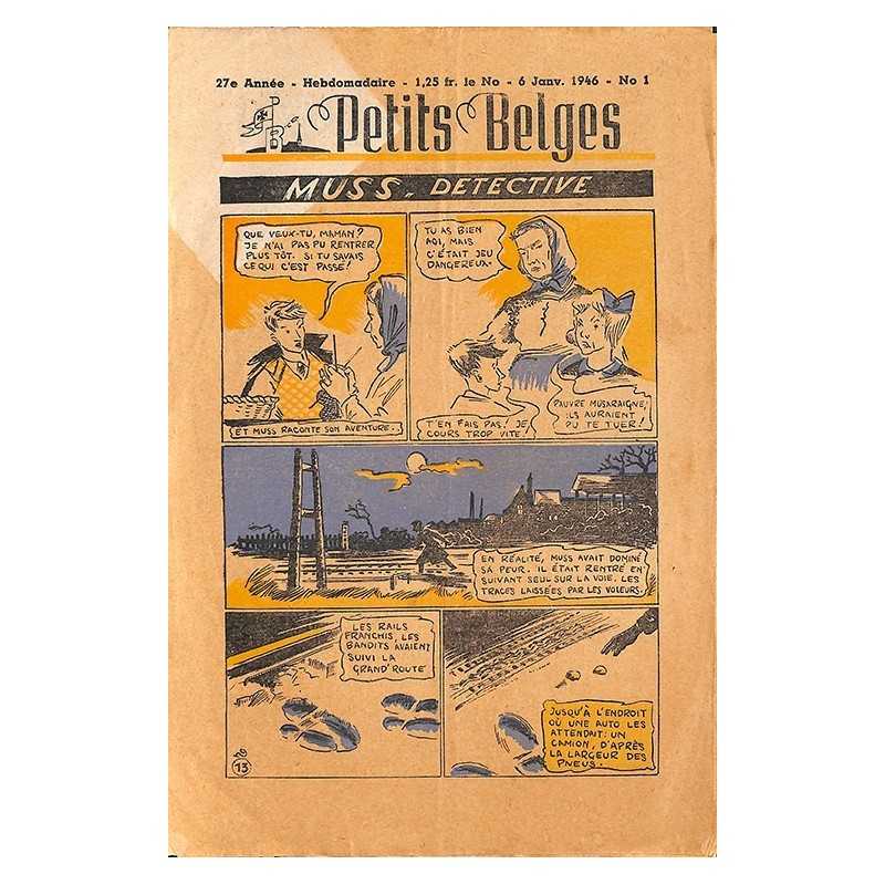 ABAO Bandes dessinées Petits Belges 27e année n°01 - 06/01/1946