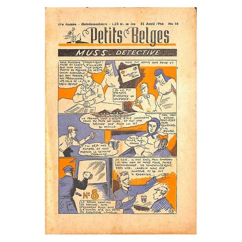 ABAO Bandes dessinées Petits Belges 27e année n°16 - 21/04/1946