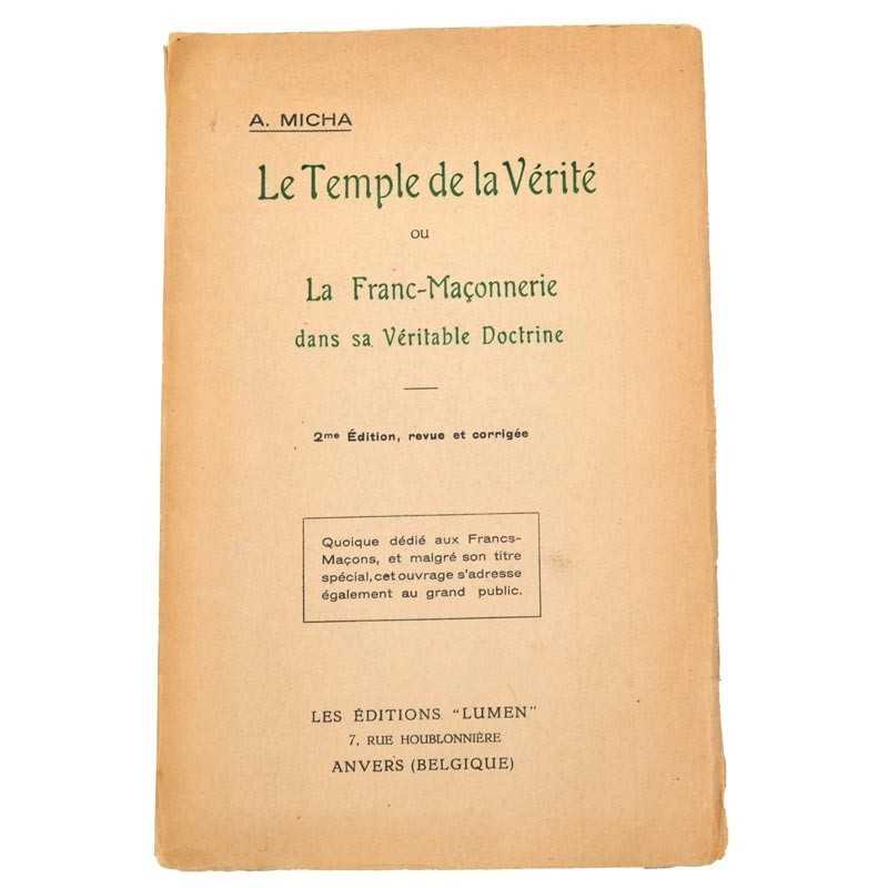 ABAO Franc-Maçonnerie Micha (Alexandre) - Le Temple de la Vérité.