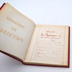 ABAO Histoire [Vervier] de Thier (Félicie) - Manuscrit : Notions de physique.