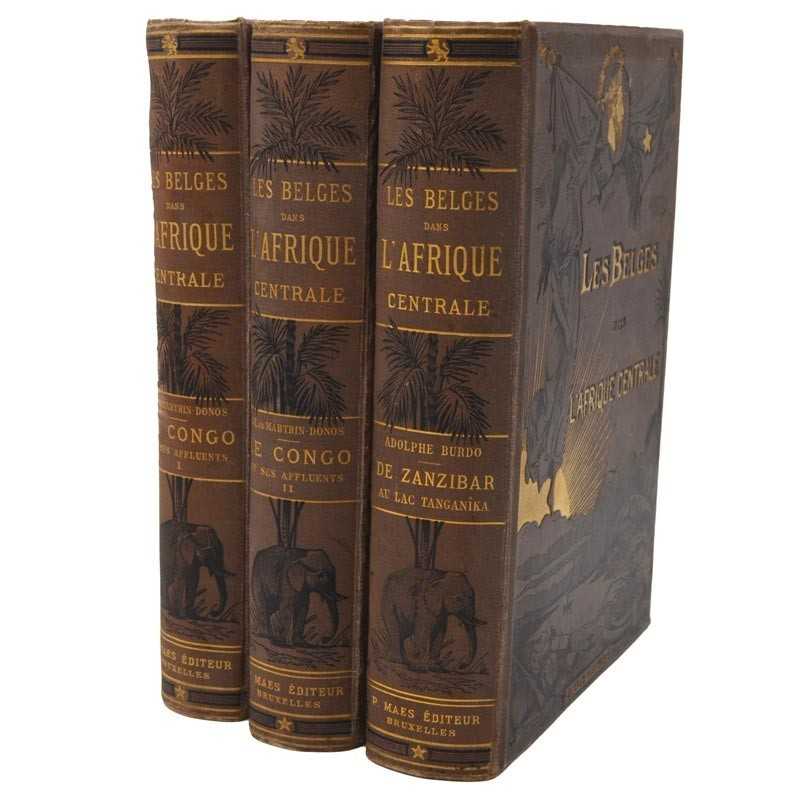 ABAO Afrique Burdo (Adolphe) - Les Belges dans L'Afrique Centrale. 3 volumes.