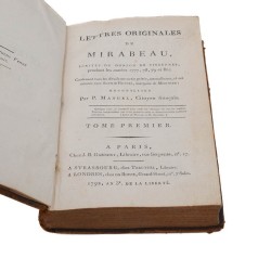 ABAO Littérature Mirabeau (Honoré Gabriel Riquetti Comte de) - Lettres originales de Mirabeau. 3 tomes.