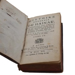 ABAO Belgique [Hainaut] Delewarde (Michel) - Histoire générale du Hainau. Tome 4.