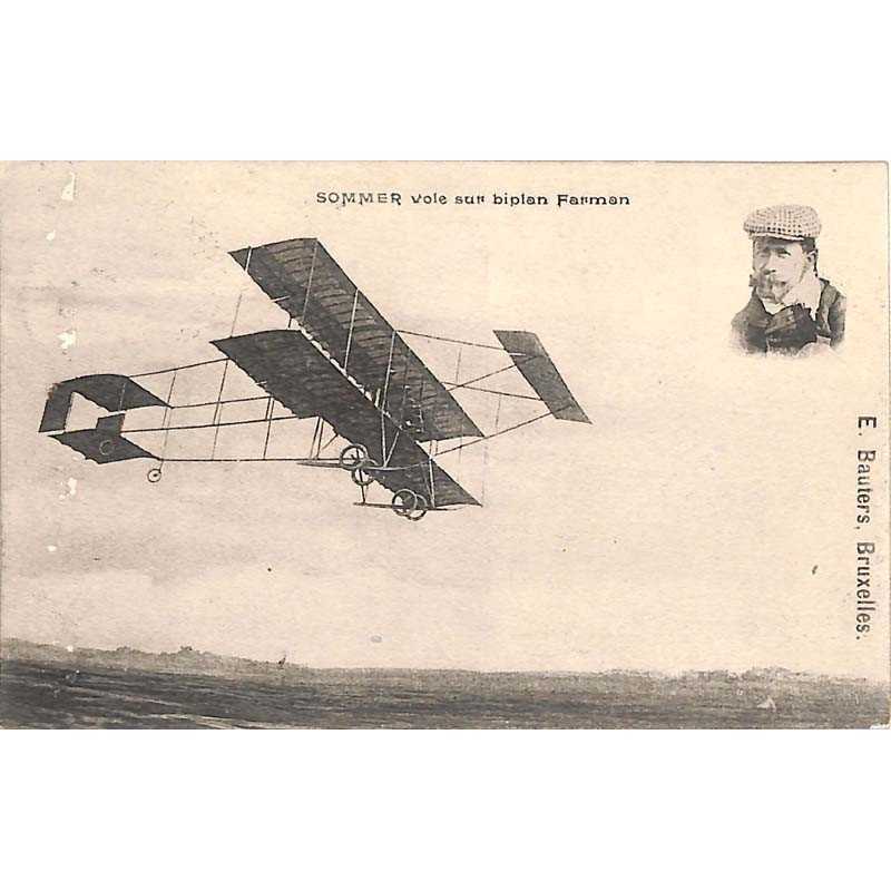 ABAO Aeronautique [Aviation] Sommer vole sur biplan Farman.