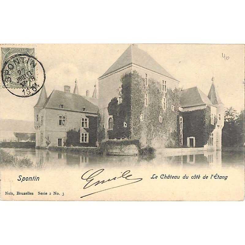 ABAO Namur Yvoir - Spontin. Le Château du côté de l'étang.