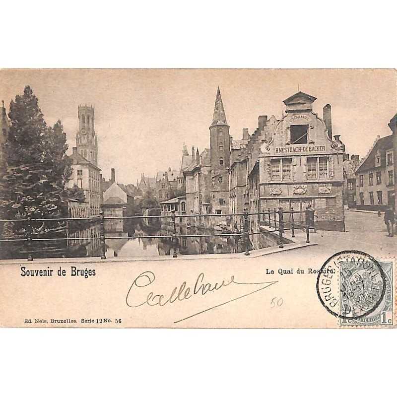 ABAO Flandre occidentale Bruges - Souvenir de Bruges. Le Quai du Rosaire.