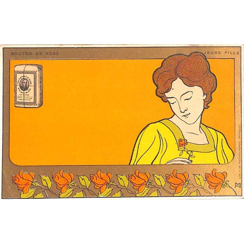 abao.be•Illustrateurs•Meunier (Henri) - Bouton de rose, jeune fille.•