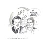 abao.be•Originaux•Denayer (Christian) - Dessin : autoportrait et portrait d'André-Paul Duchâteau.•