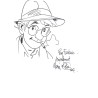 abao.be•Dédicaces•Dodier (Alain) - Dessin dédicacé (Jérôme K. Jérôme Bloche).•