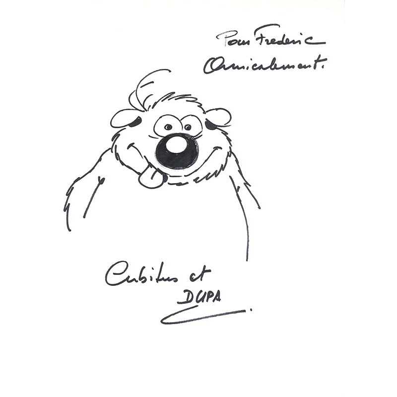 abao.be•Dédicaces•Dupa - Dessin dédicacé (Cubitus).•