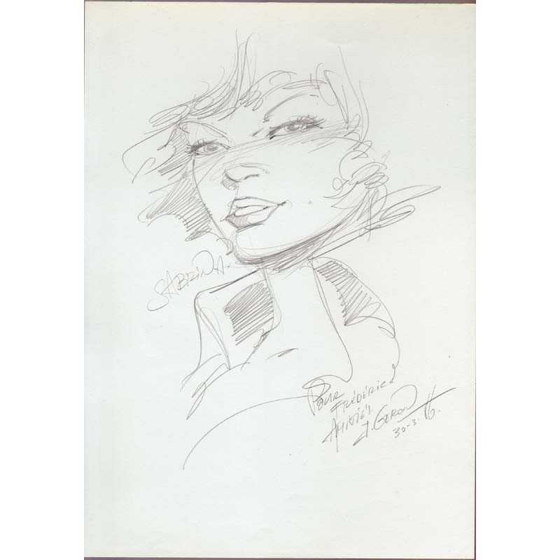 abao.be•Dédicaces•Géron (Jacques) - Dessin dédicacé (Sabrina).•