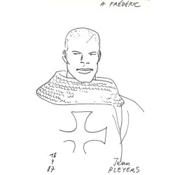 Pleyers (Jean) - Dessin dédicacé.