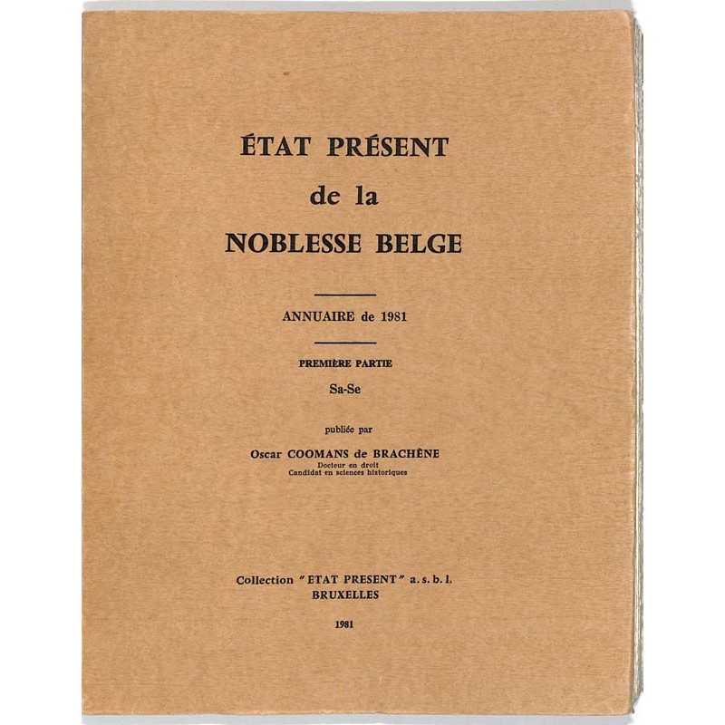 abao.be•Héraldique & noblesse•État présent de la noblesse belge. Annuaire de 1981. Première partie Sa-Se.•
