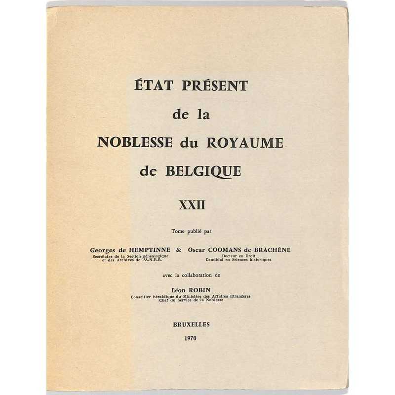 abao.be•Héraldique & noblesse•État présent de la noblesse du royaume de Belgique XXII.•