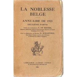 La Noblesse belge. Annuaire de 1923. Deuxième partie.