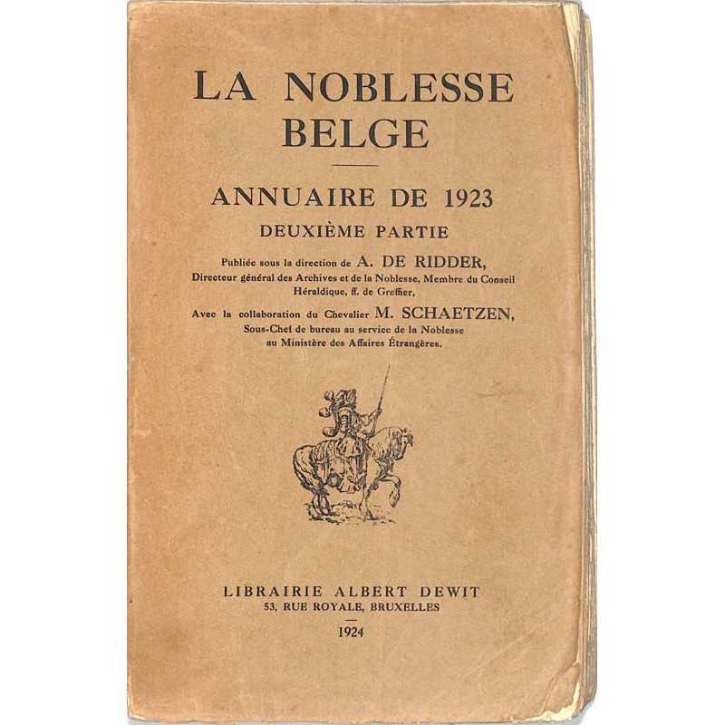 abao.be•Héraldique & noblesse•La Noblesse belge. Annuaire de 1923. Deuxième partie.•