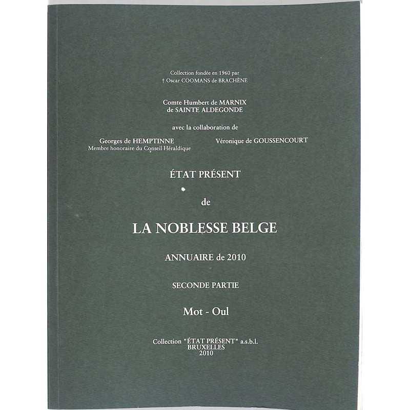 abao.be•Héraldique & noblesse•État présent de la noblesse belge. Annuaire de 2010. Seconde partie.•