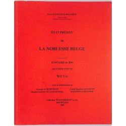 État présent de la noblesse belge. Annuaire de 2001. Seconde partie.