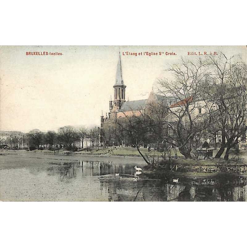 ABAO Bruxelles Ixelles - L'Etang et l'Eglise Ste Croix.