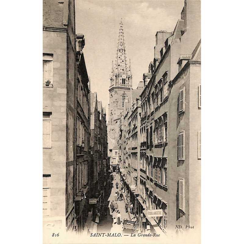 ABAO 35 - Ille-et-Vilaine [35] Saint-Malo - La Grande-Rue.
