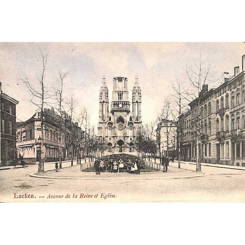ABAO Bruxelles Bruxelles - Laeken. Avenue de la Reine et Eglise.