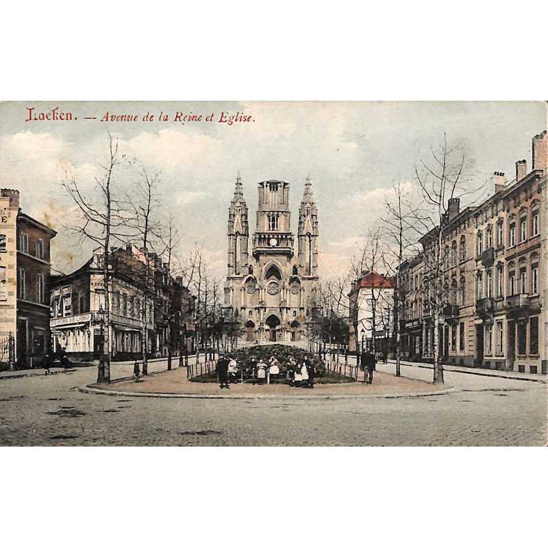 ABAO Bruxelles Bruxelles - Laeken. Avenue de la Reine et Eglise.