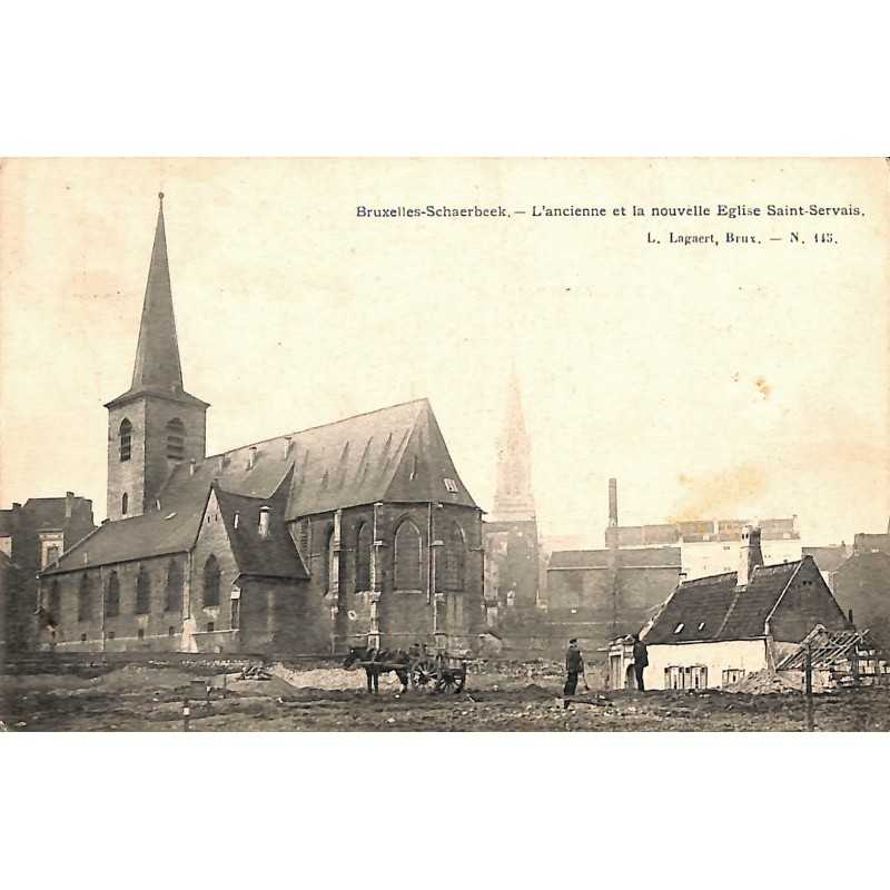 ABAO Bruxelles Schaerbeek - L'ancienne et la nouvelle Eglise Saint-Servais.