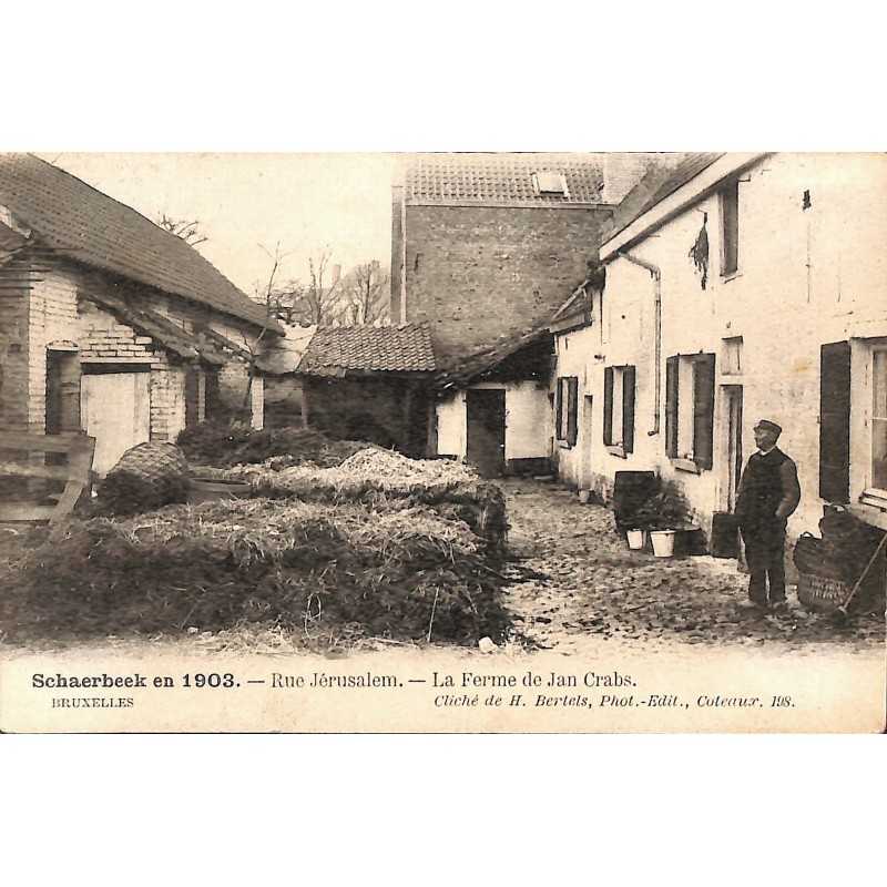 ABAO Bruxelles Schaerbeek - Rue Jérusalem. La ferme de Jan Crabs. En 1903.