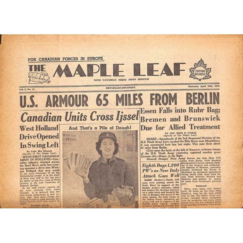 ABAO Journaux et périodiques The Maple Leaf. 1945/04/12. Vol.3 N°15.