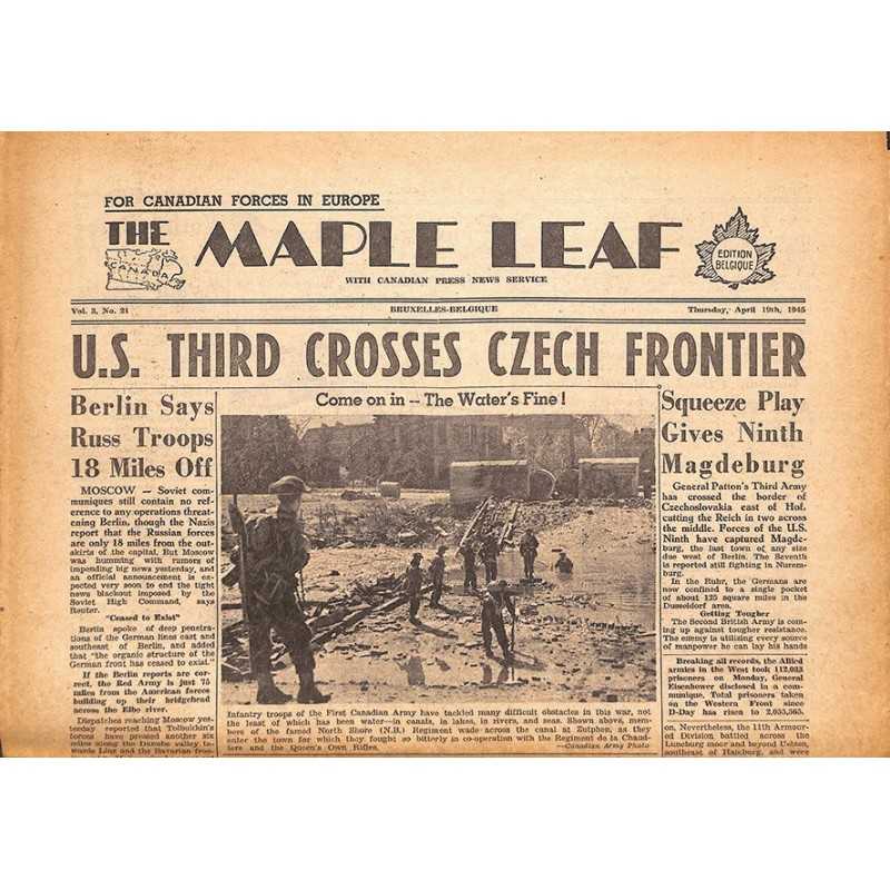 ABAO Journaux et périodiques The Maple Leaf. 1945/04/19. Vol.3 N°21.
