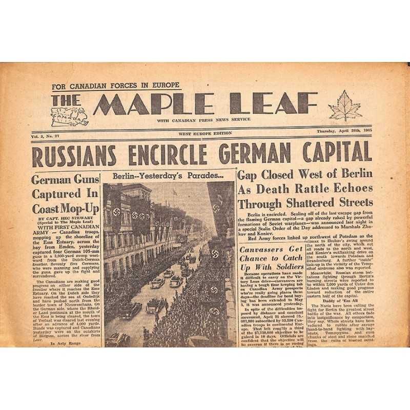 ABAO Journaux et périodiques The Maple Leaf. 1945/04/26. Vol.3 N°27.