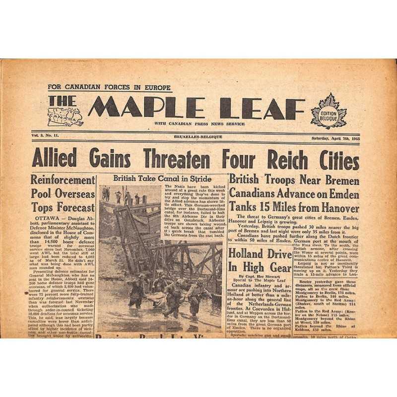 ABAO Journaux et périodiques The Maple Leaf. 1945/04/07. Vol.3 N°11.