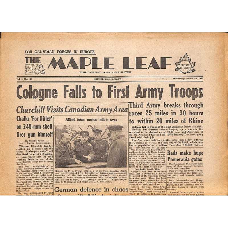 ABAO Journaux et périodiques The Maple Leaf. 1945/03/07. Vol.2 N°146.