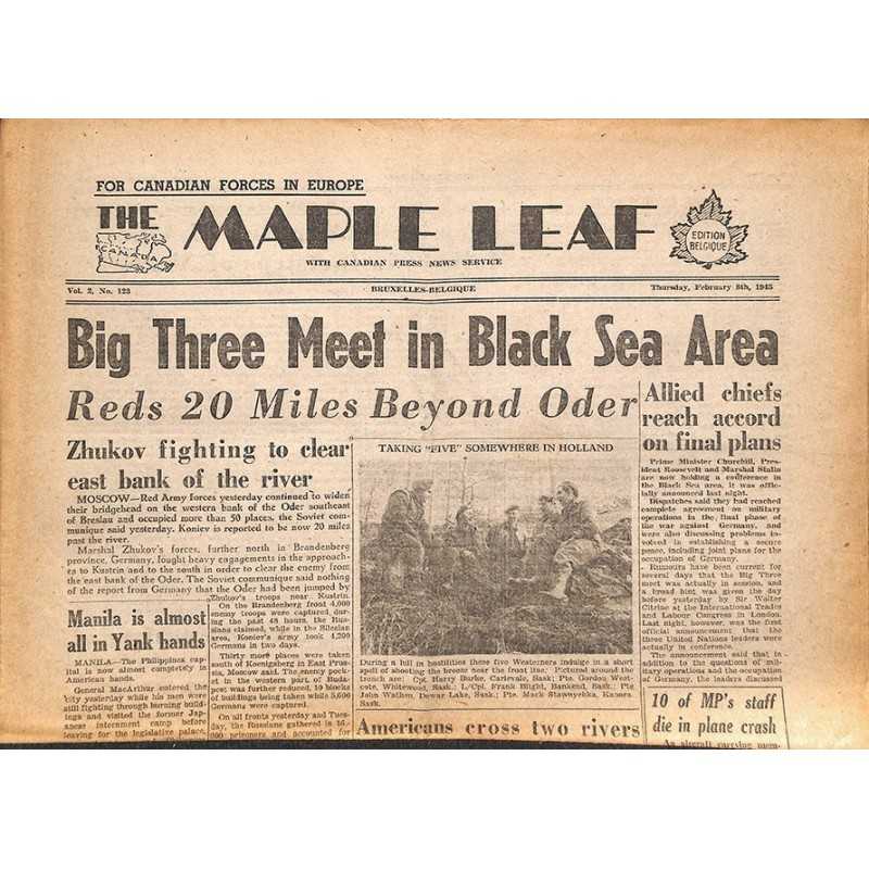 ABAO Journaux et périodiques The Maple Leaf. 1945/02/08. Vol.2 N°123.