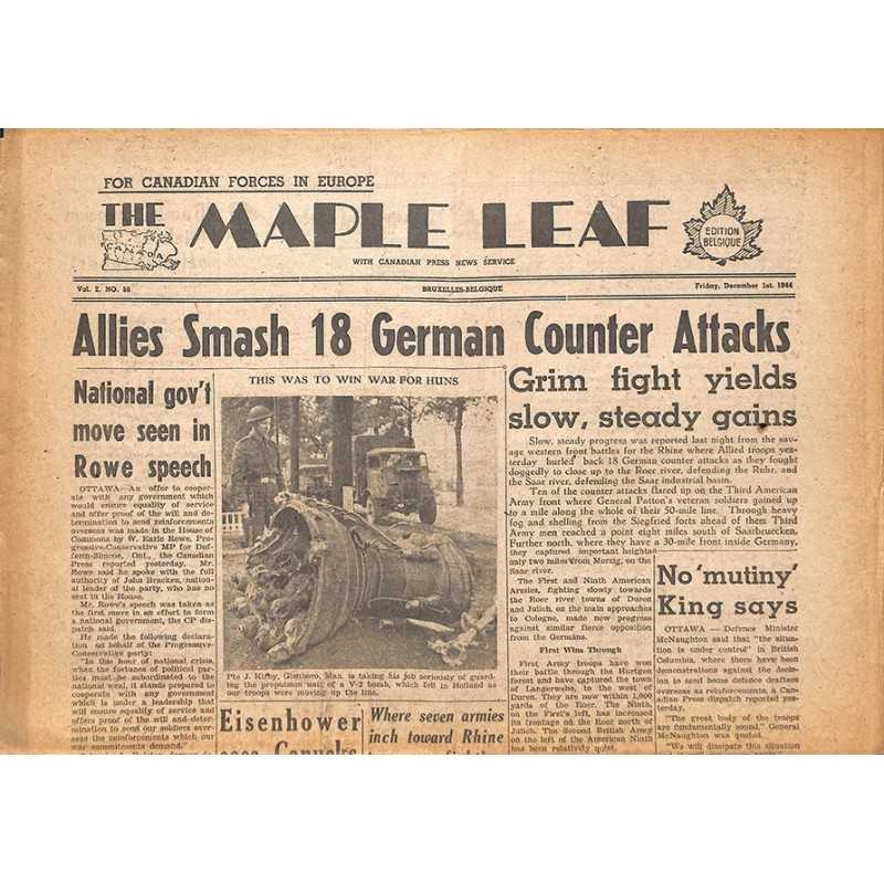 ABAO Journaux et périodiques The Maple Leaf. 1944/12/01. Vol.2 N°66.