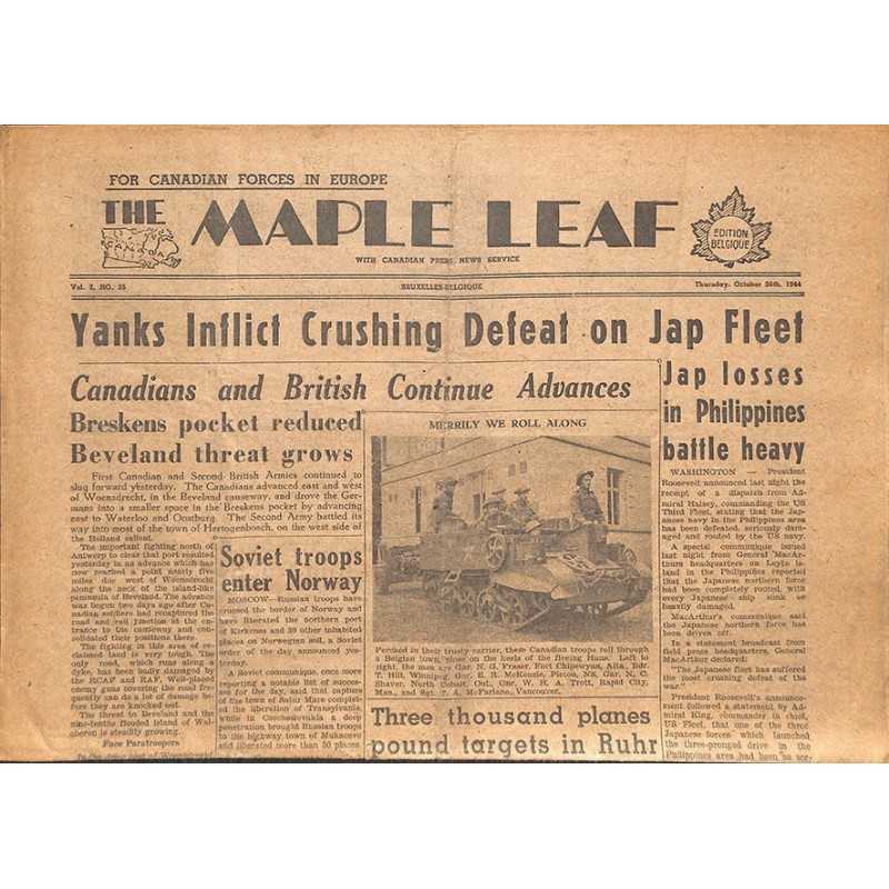ABAO Journaux et périodiques The Maple Leaf. 1944/10/26. Vol.2 N°35.