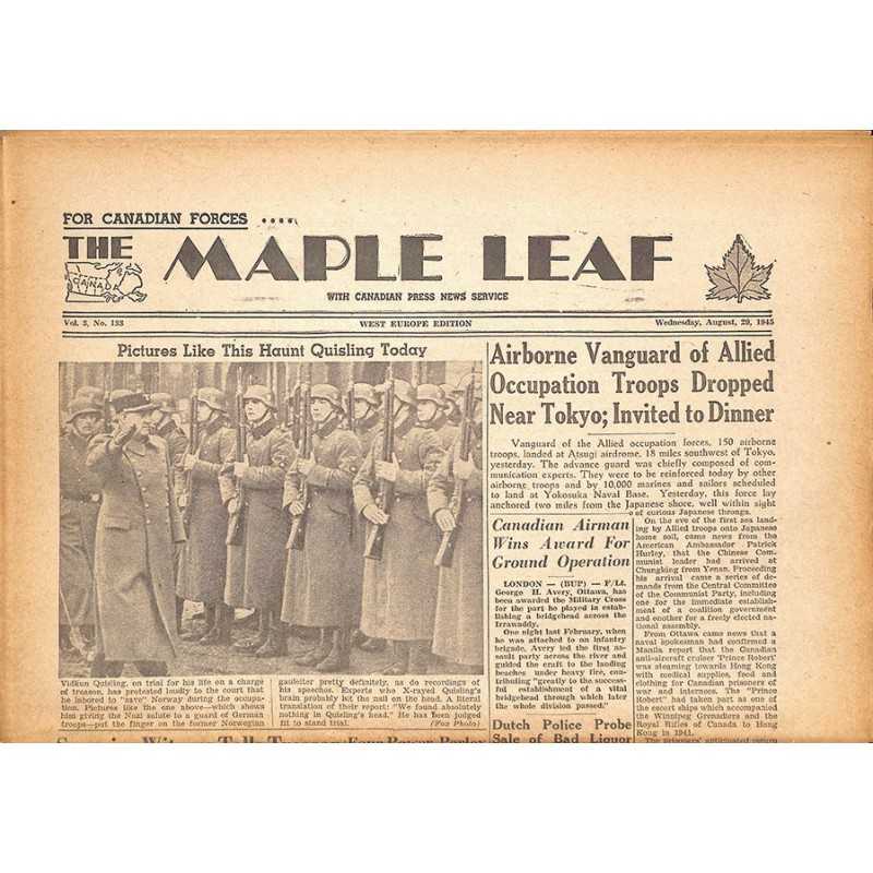 ABAO Journaux et périodiques The Maple Leaf. 1945/08/29. Vol.3 N°133.