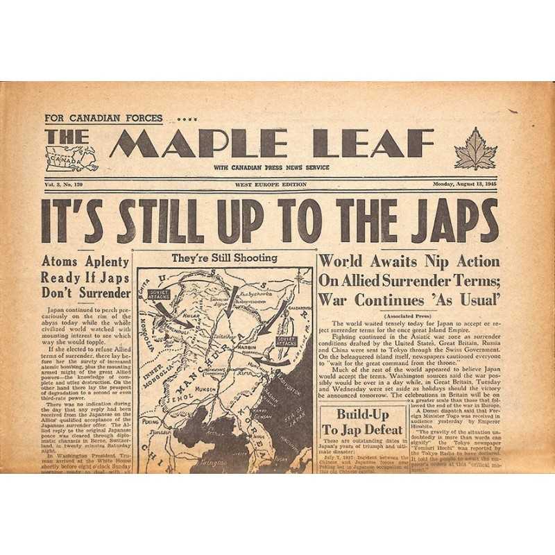 ABAO Journaux et périodiques The Maple Leaf. 1945/08/13. Vol.3 N°120.