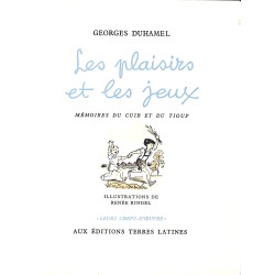 ABAO Littérature Duhamel (Georges) - Les Plaisirs et les jeux.