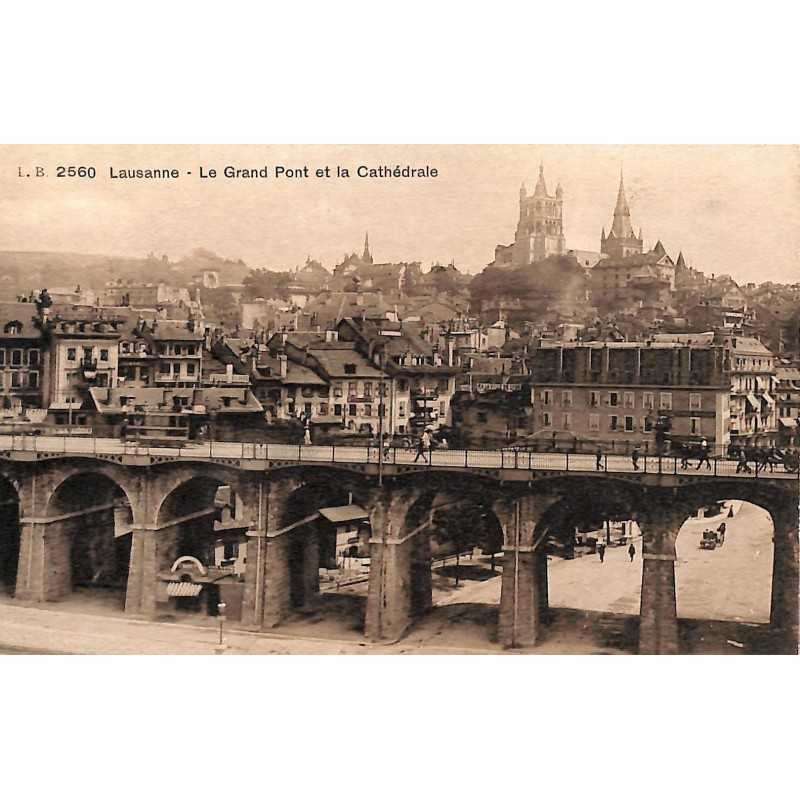 ABAO Suisse Lausanne - Le Grand Pont et la Cathédrale.