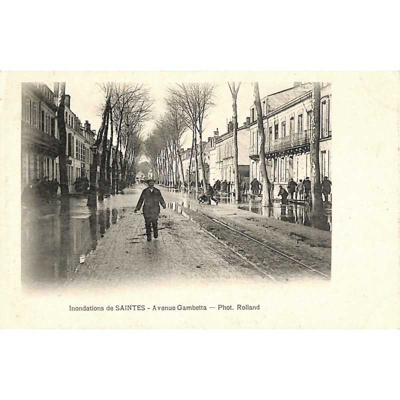 ABAO 17 - Charente-Maritime [17] Saintes - Inondations de Saintes. Avenue Gambetta.