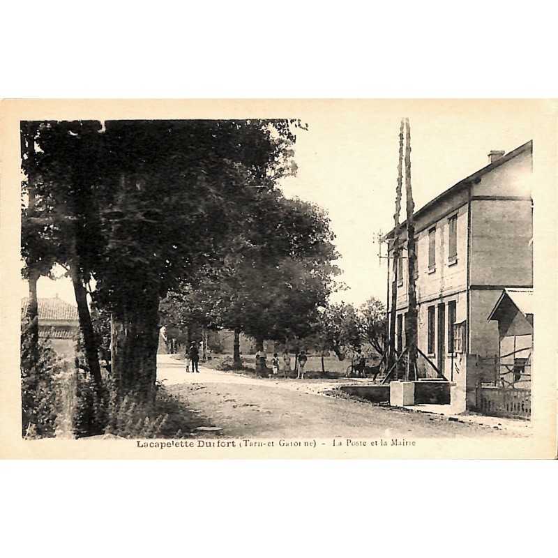 ABAO 82 - Tarn-et-Garonne [82] Durfort-Lacapelette - La Poste et la Mairie.